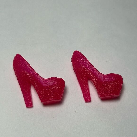 Barbie Other - Mattel Barbie Doll Shoes Hot Pink Platform Dressy Shoes
